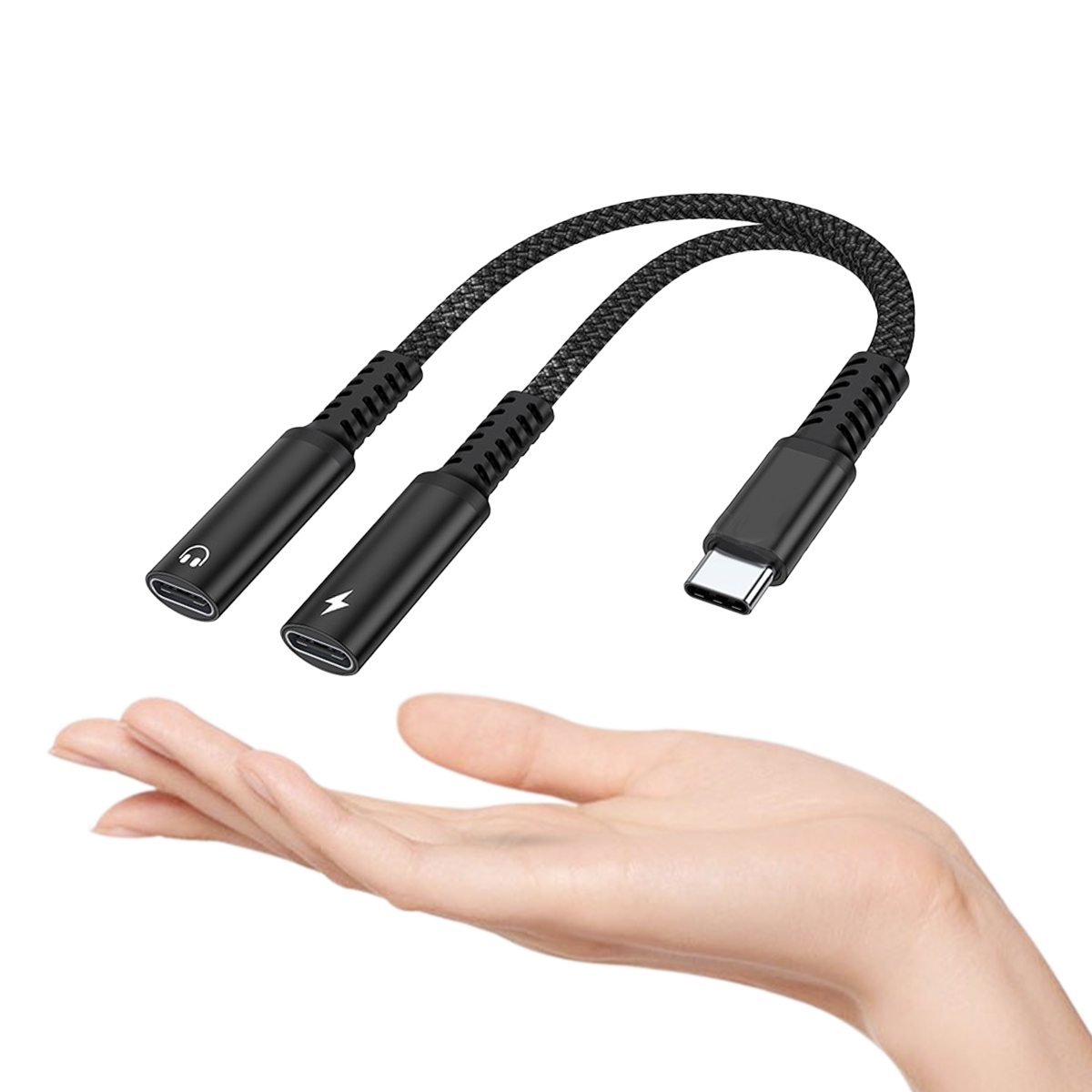 Earphone Splitter Jack - Adattatore USB C 2 in 1