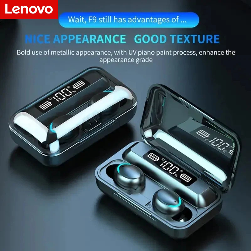 Earbuds Charging Case - Cuffie Wireless Bluetooth Lenovo F9 -