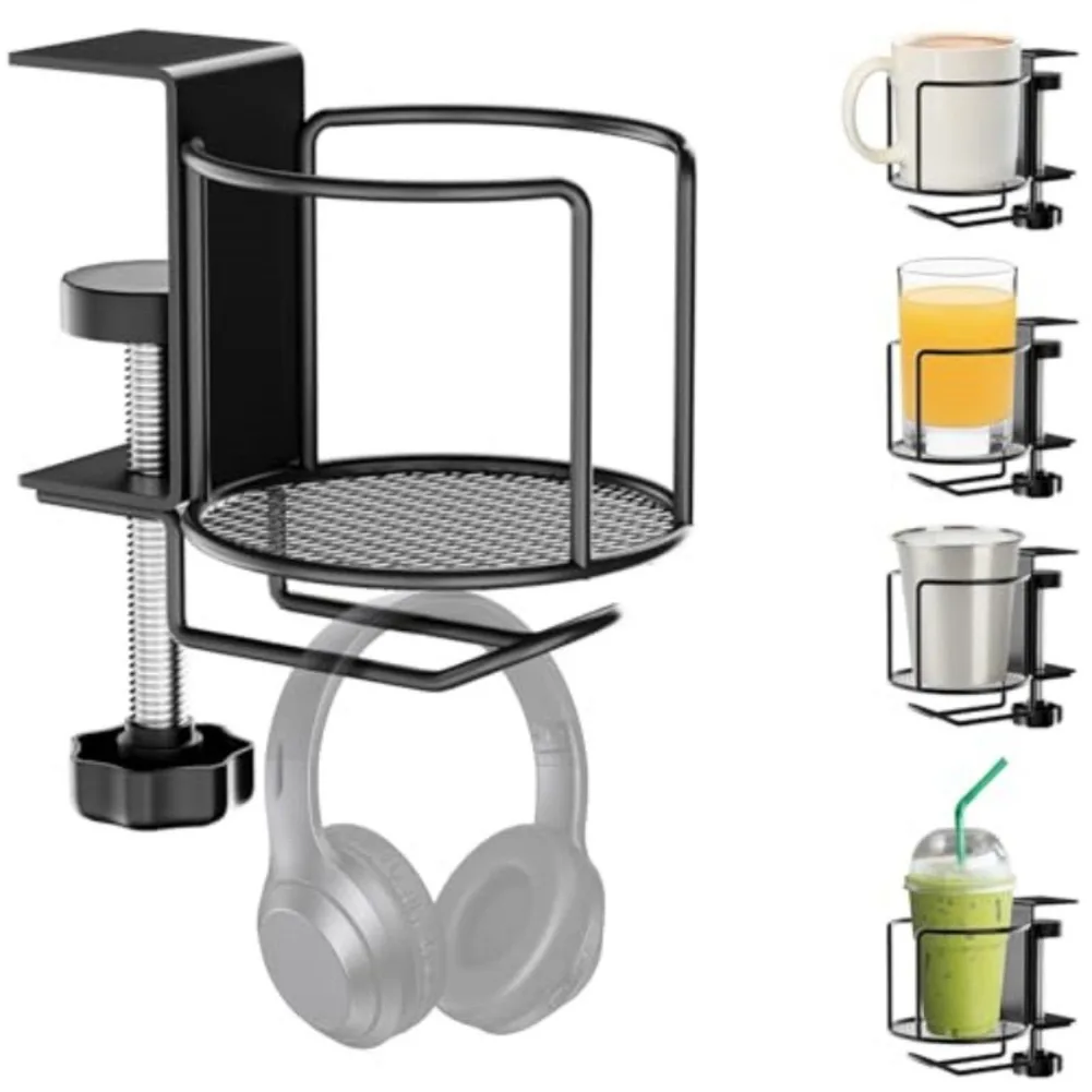 Headphone Stand Desk - Supporto per tazza da scrivania 2-in-1