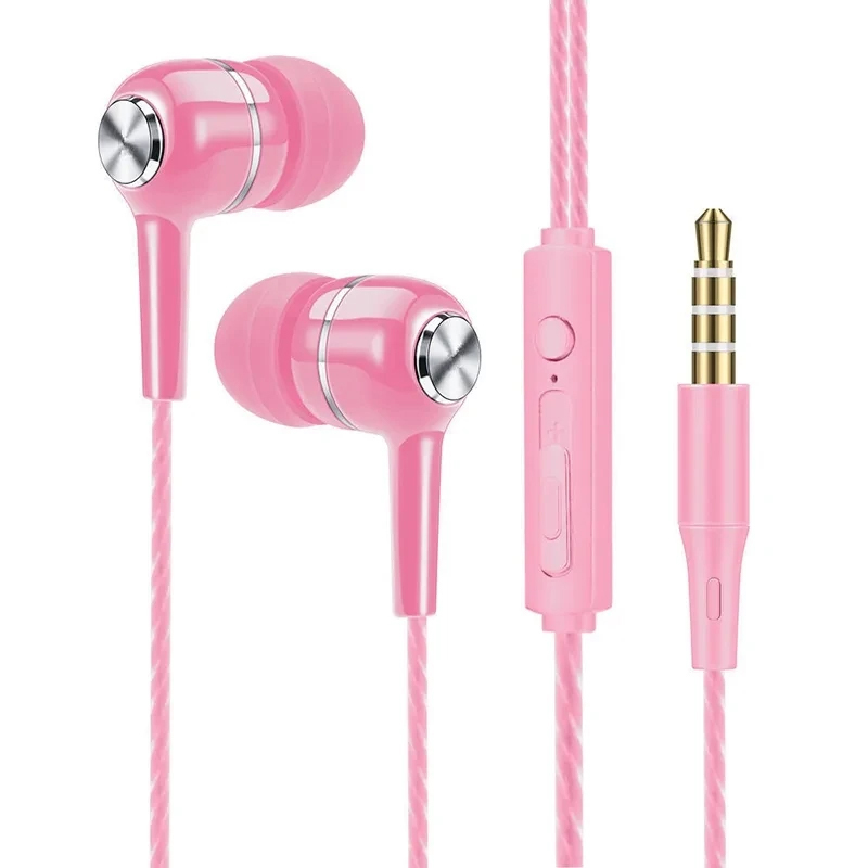 Wired Earphone Mic - Cuffie cablate Auricolari sportivi in-ear da
