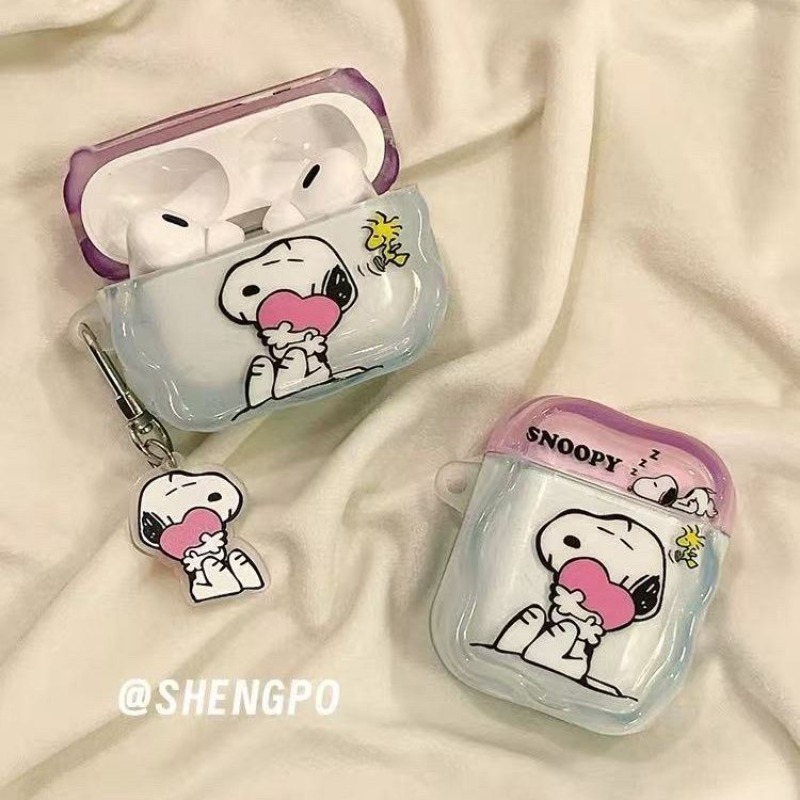 Bluetooth Headset On Ear - Custodia per Auricolari Anime Snoopy Compatibile