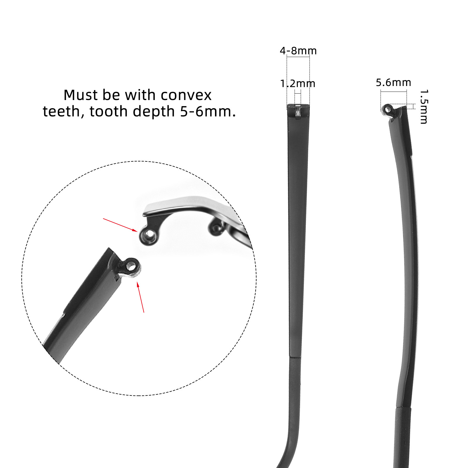 Silicone Ear Tip Replacement - Puntali Universali per Aste Occhiali in
