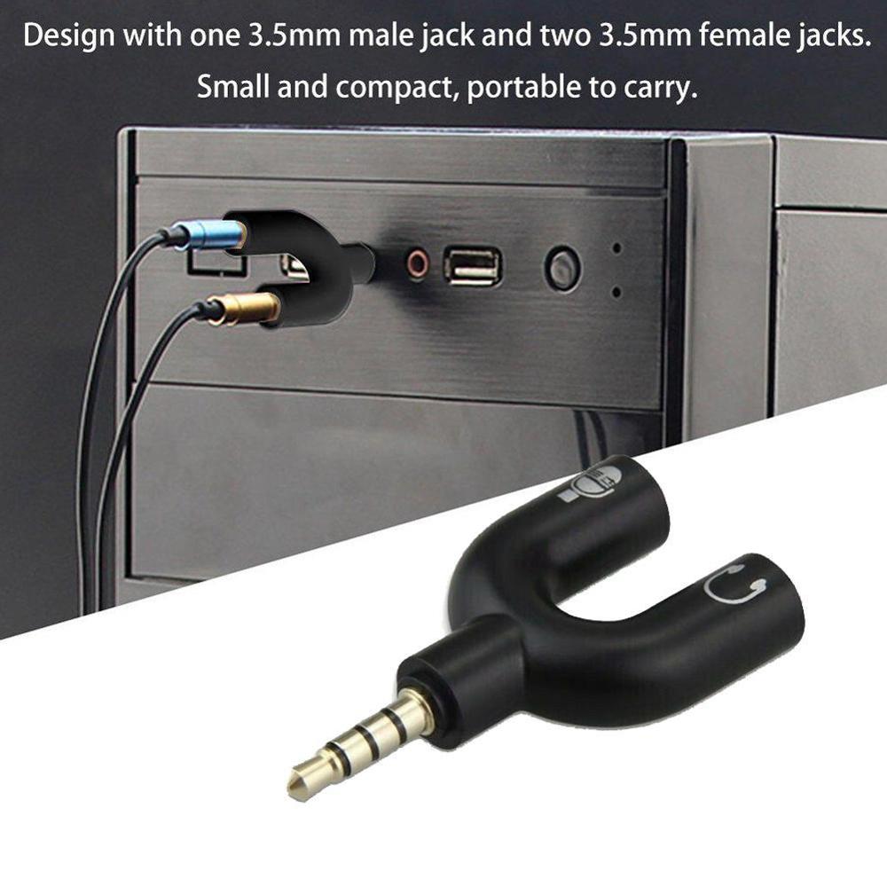 1PC Doppio 3.5MM Tipo U Adatta - Earphone Splitter Jack recensione e prezzo