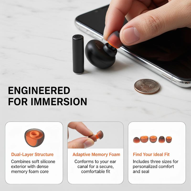❤️   2 Pezzi Cuscinetti in Mem - Earphone Foam Tip recensione e prezzo
